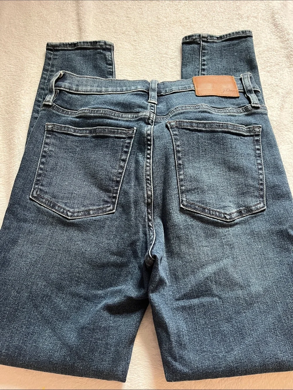 J. Crew Women's High-Rise Button-Fly Jeans — Dark Blue Wash